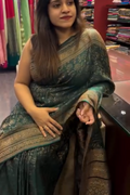 Bottle Green Silk Saree