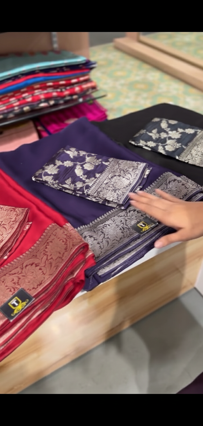 Deep Plum Silk Saree