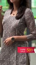 Silver Petal Kurti